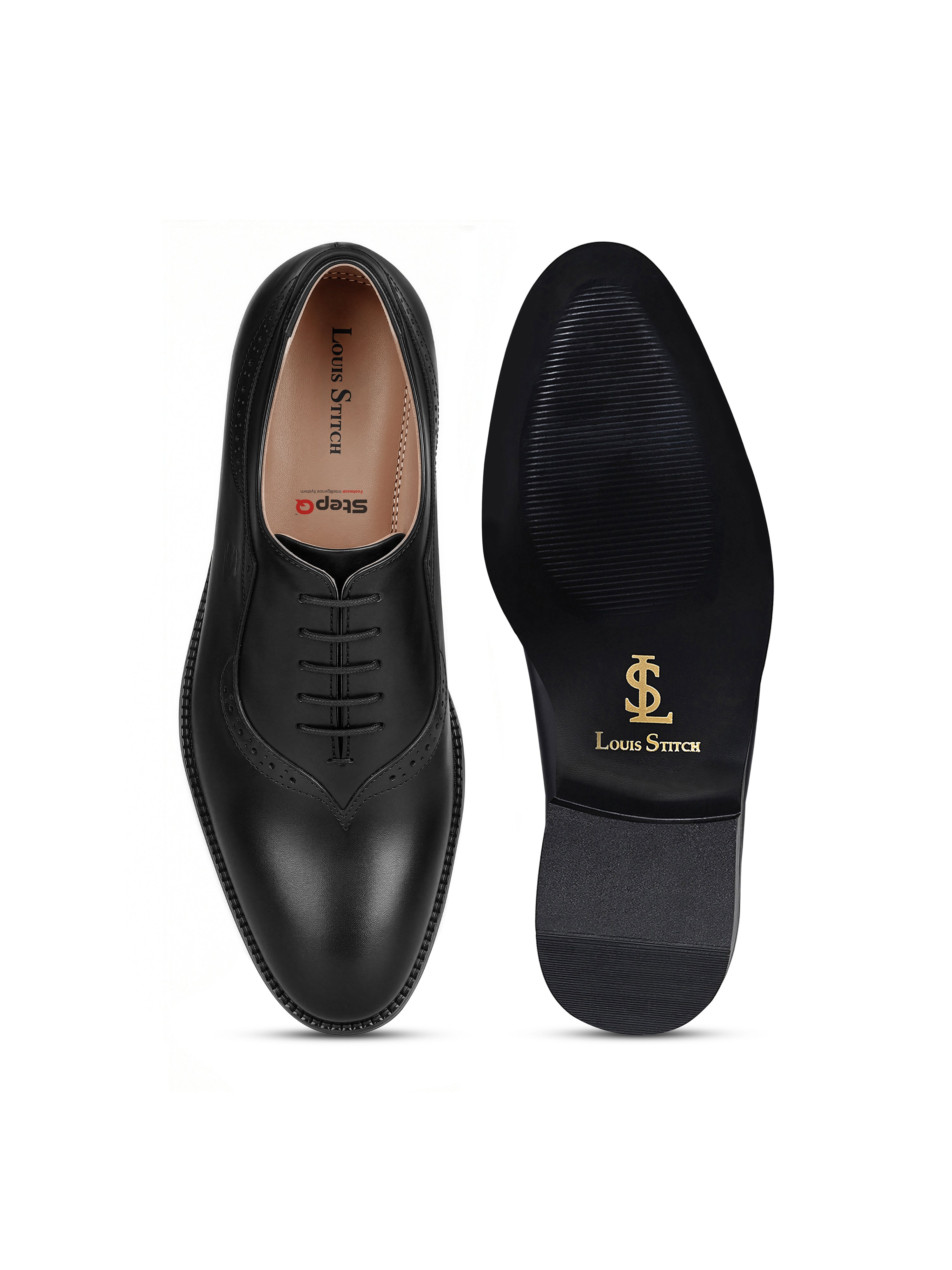 Jet Black Italian Crust Leather Formal Derby
