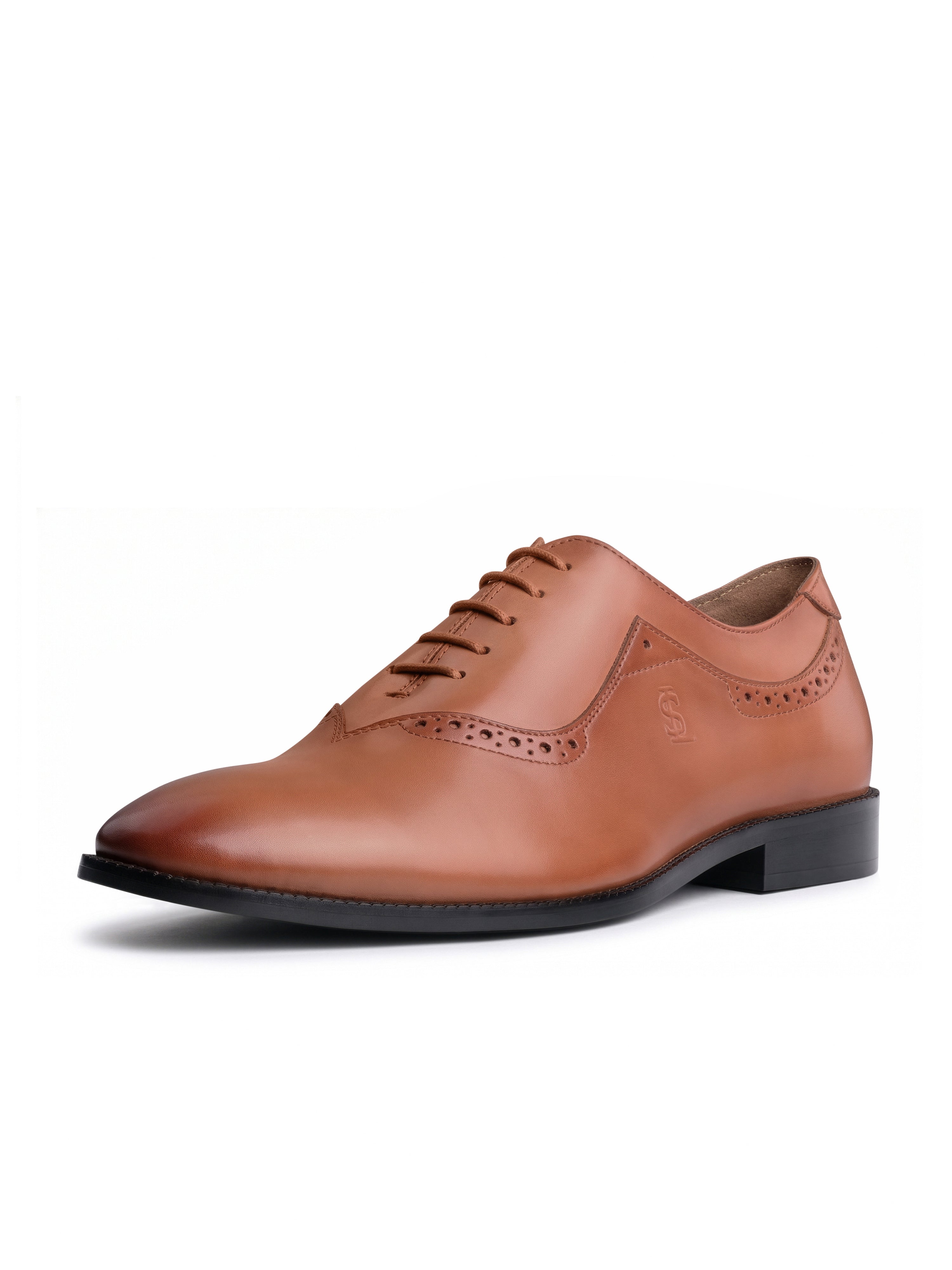 Russet Tan Italian Crust Leather Formal Derby
