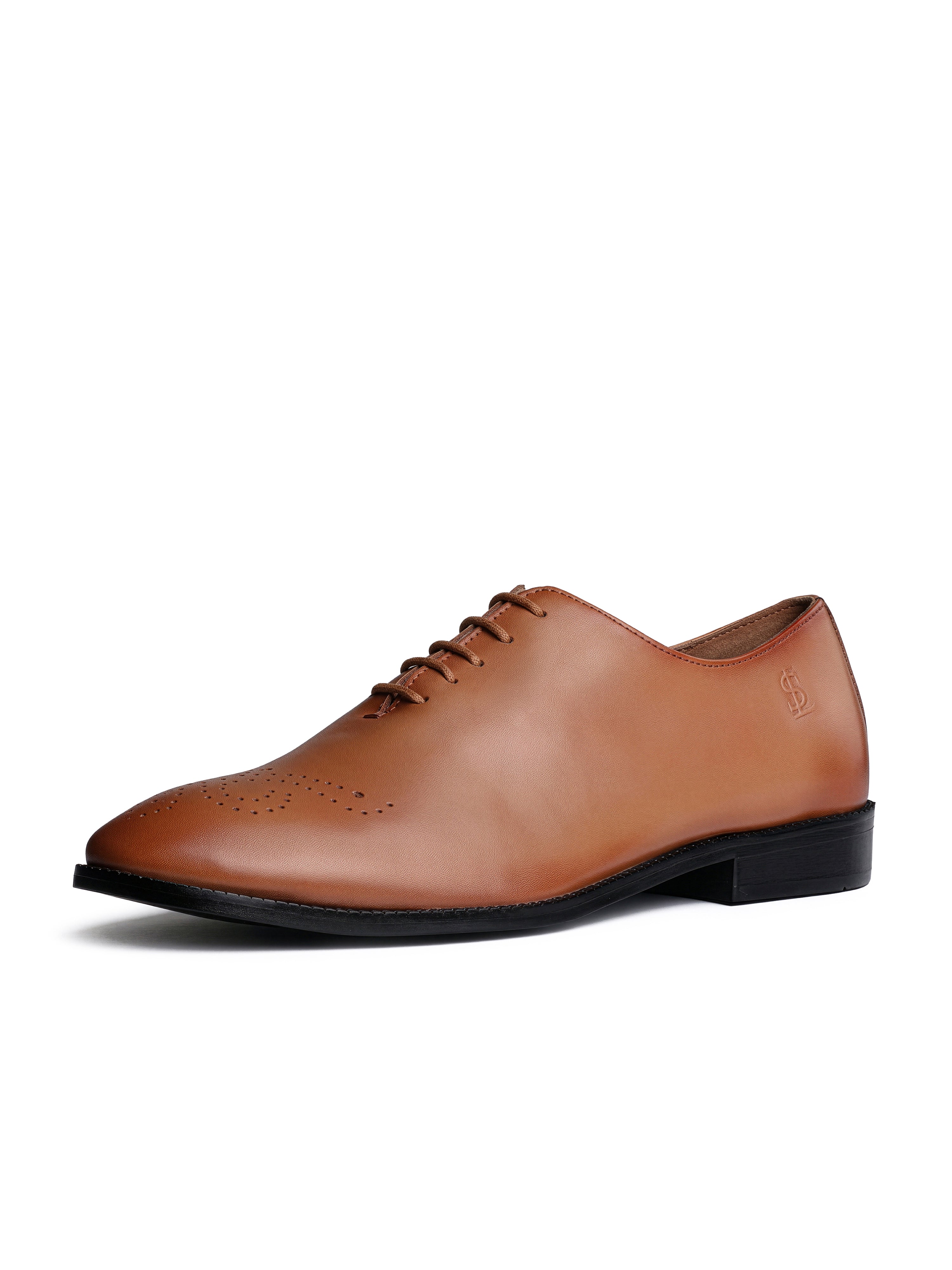 Russet Tan Italian Crust Leather Formal Derby