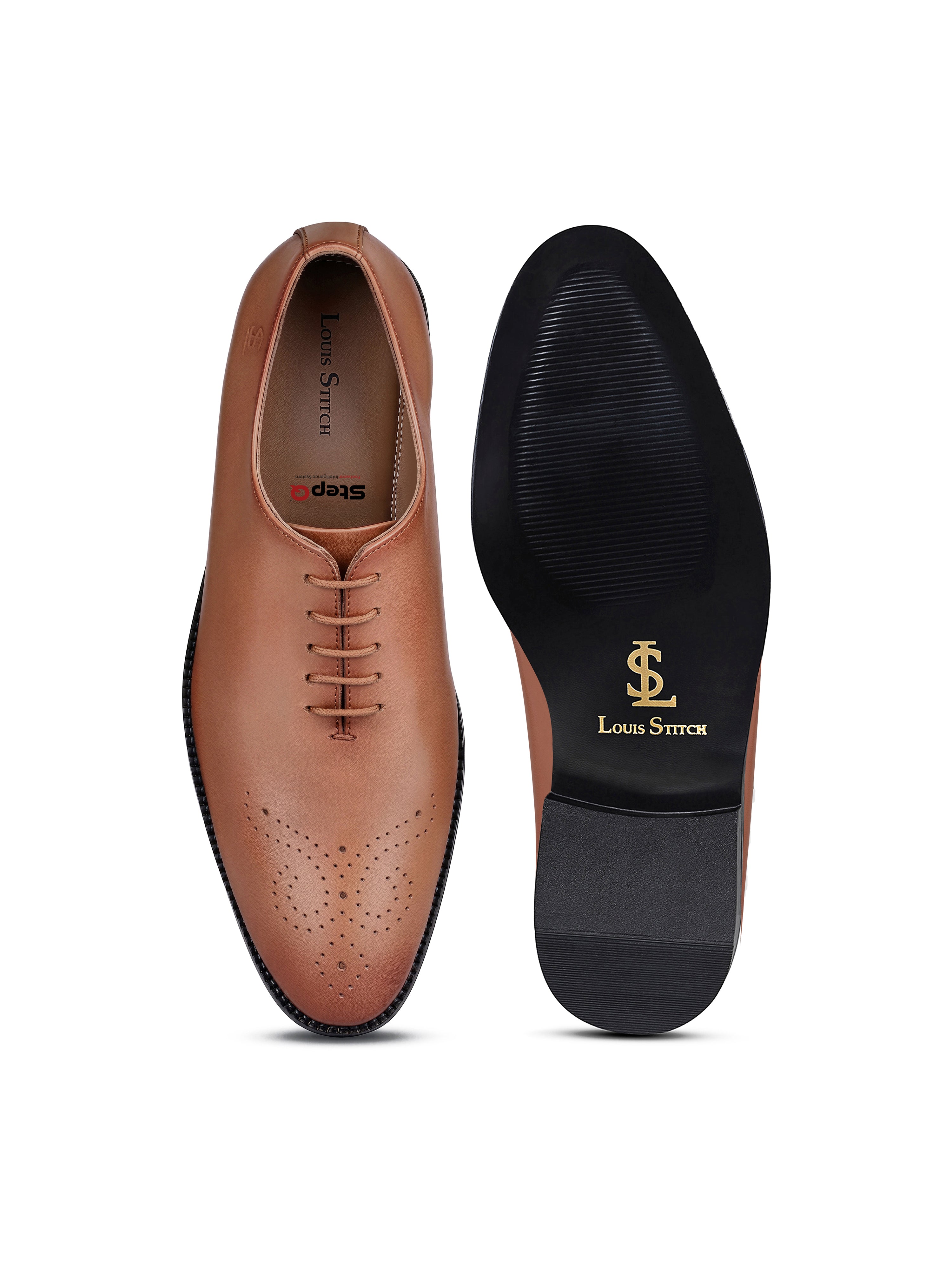 Russet Tan Italian Crust Leather Formal Derby