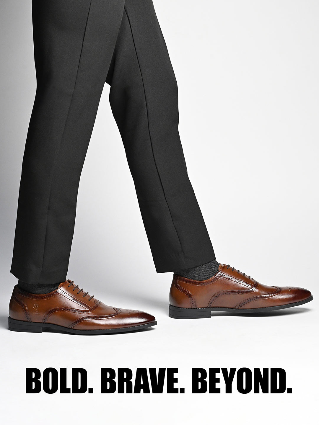Russet Tan Formal Lace-Up Brogue Shoes