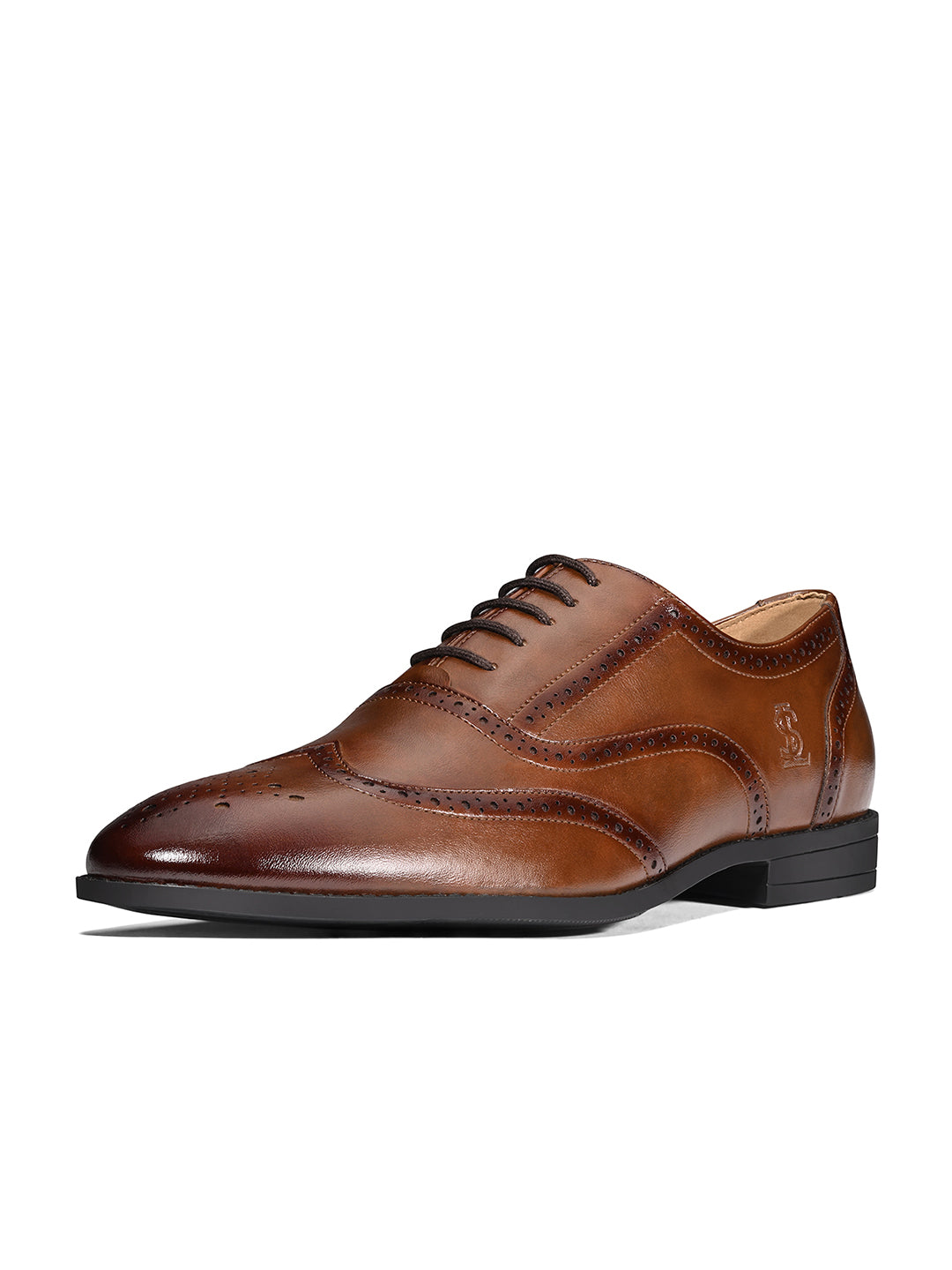 Russet Tan Formal Lace-Up Brogue Shoes