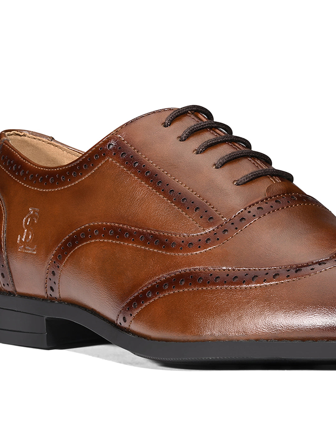 Russet Tan Formal Lace-Up Brogue Shoes