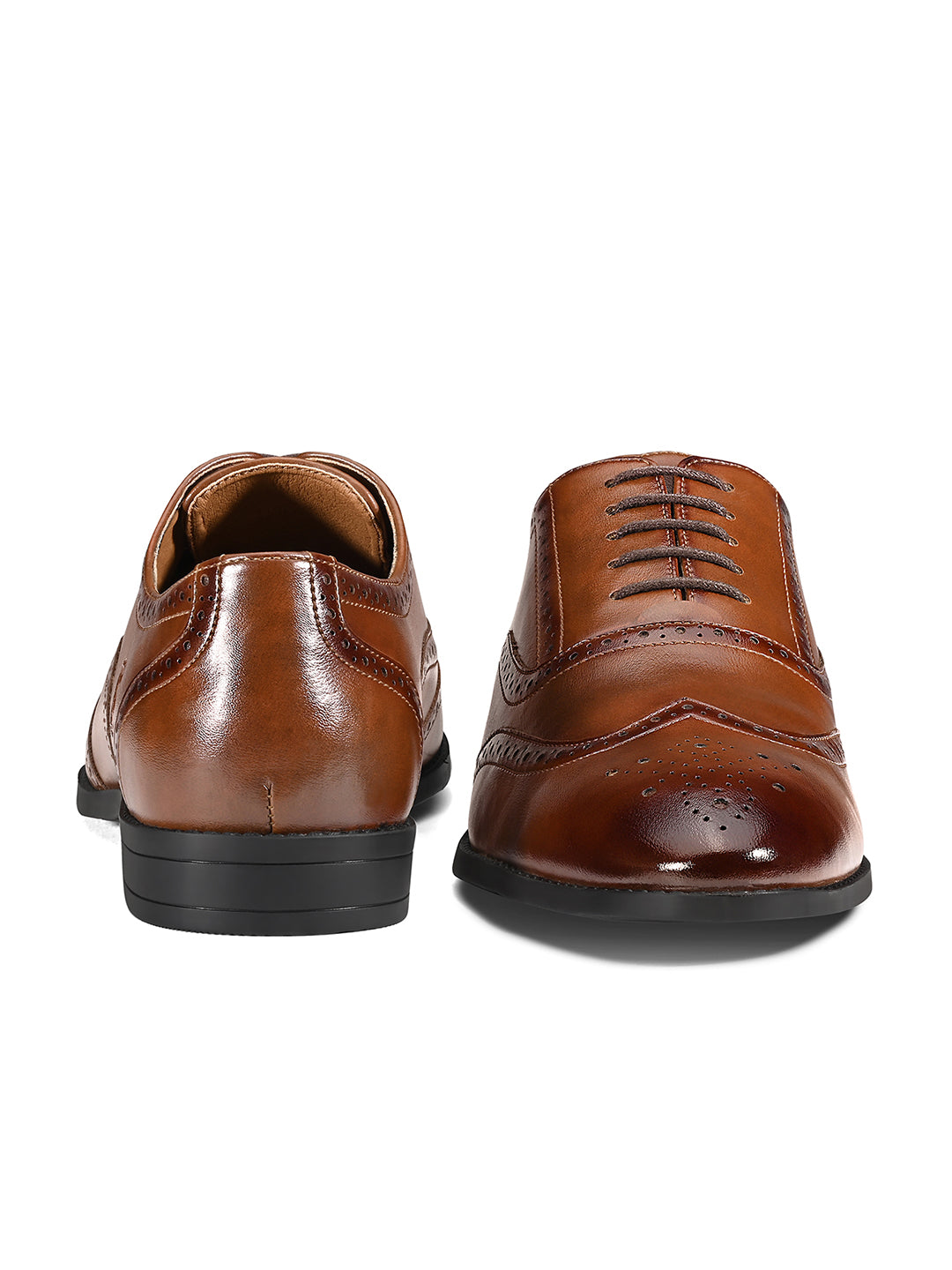 Russet Tan Formal Lace-Up Brogue Shoes