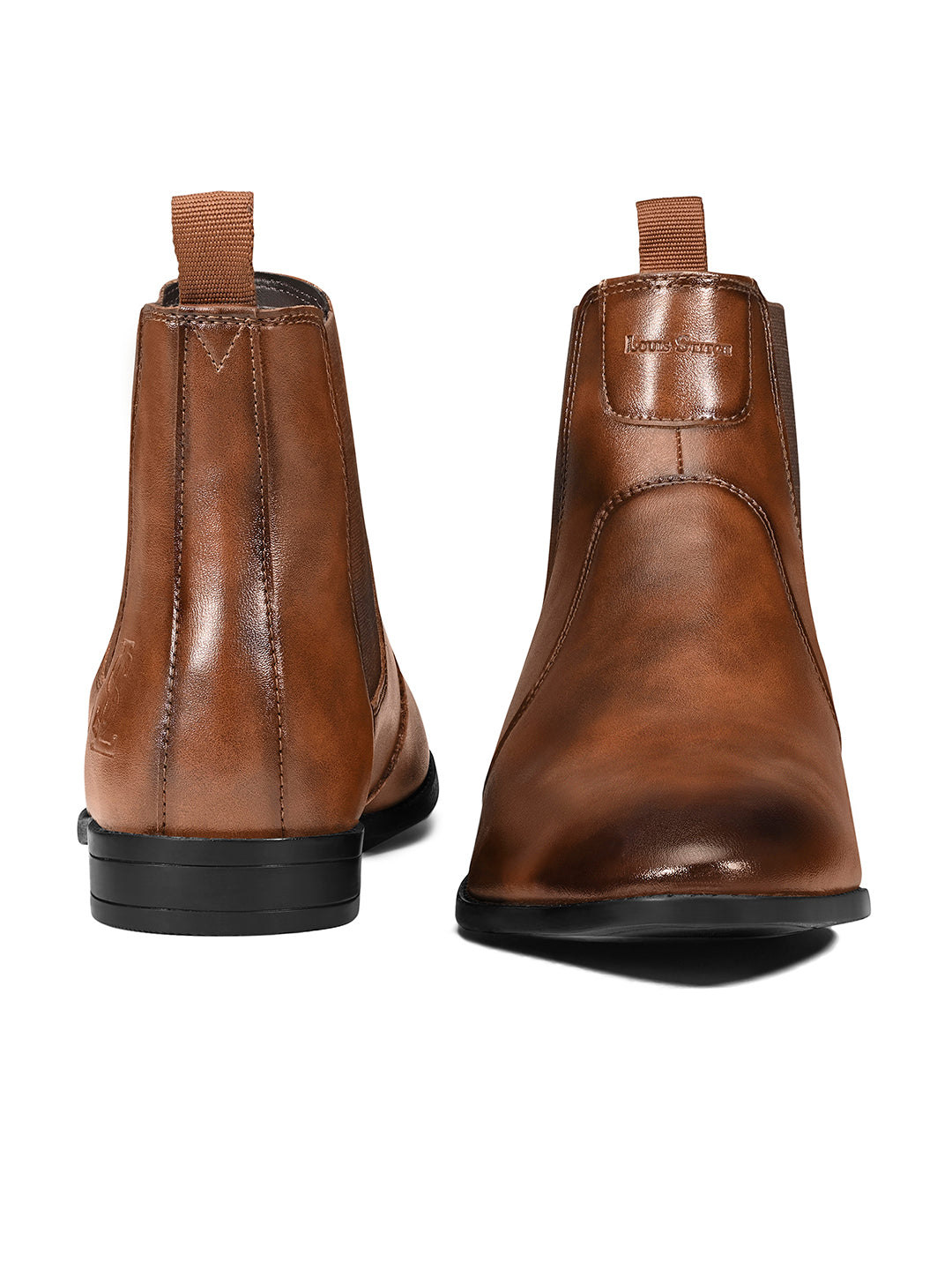 Russet Tan Mid-Top Ankle Slip-On Chelsea Boots