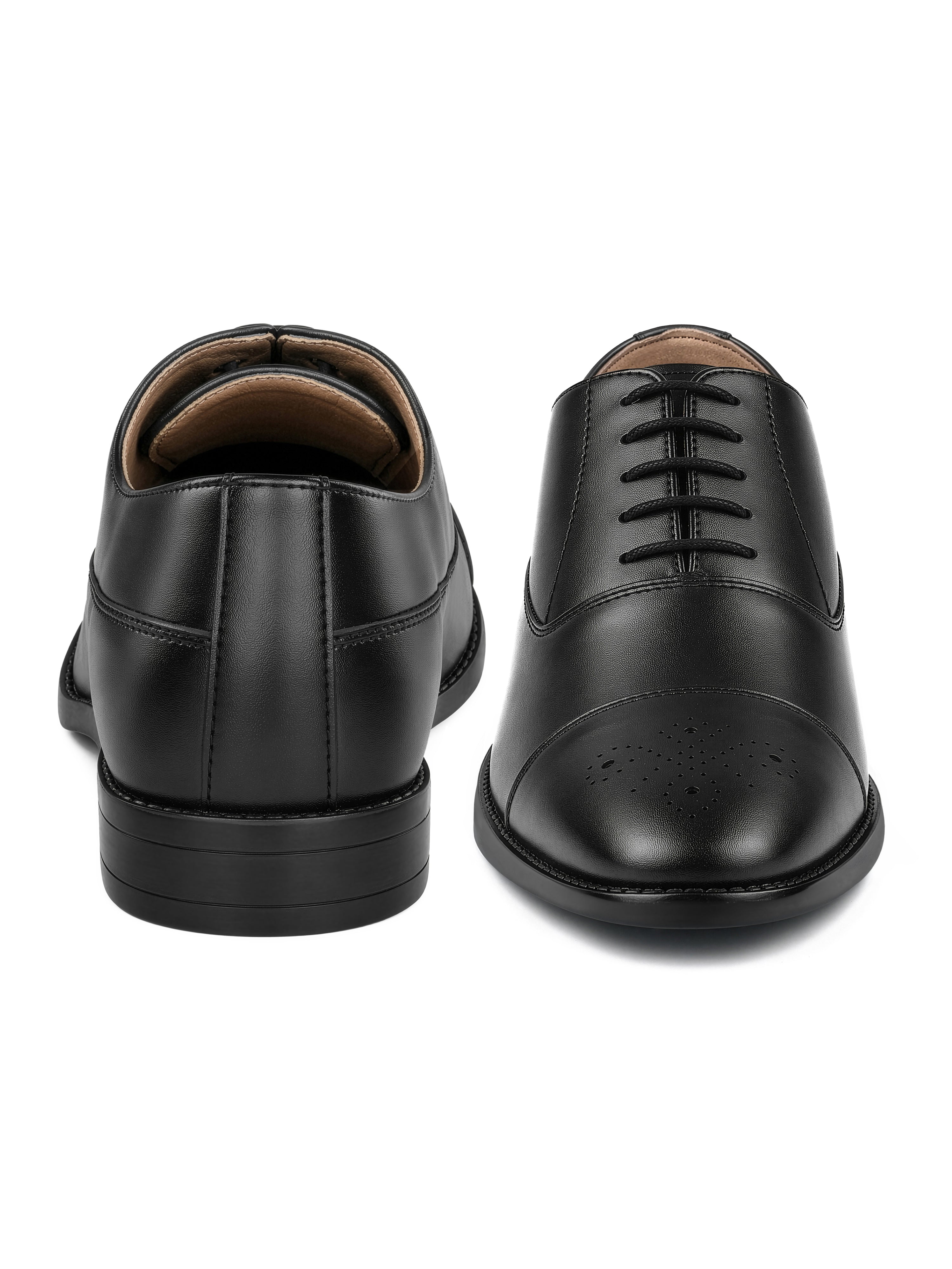 Jet Black Formal Lace-Up Derby Shoes
