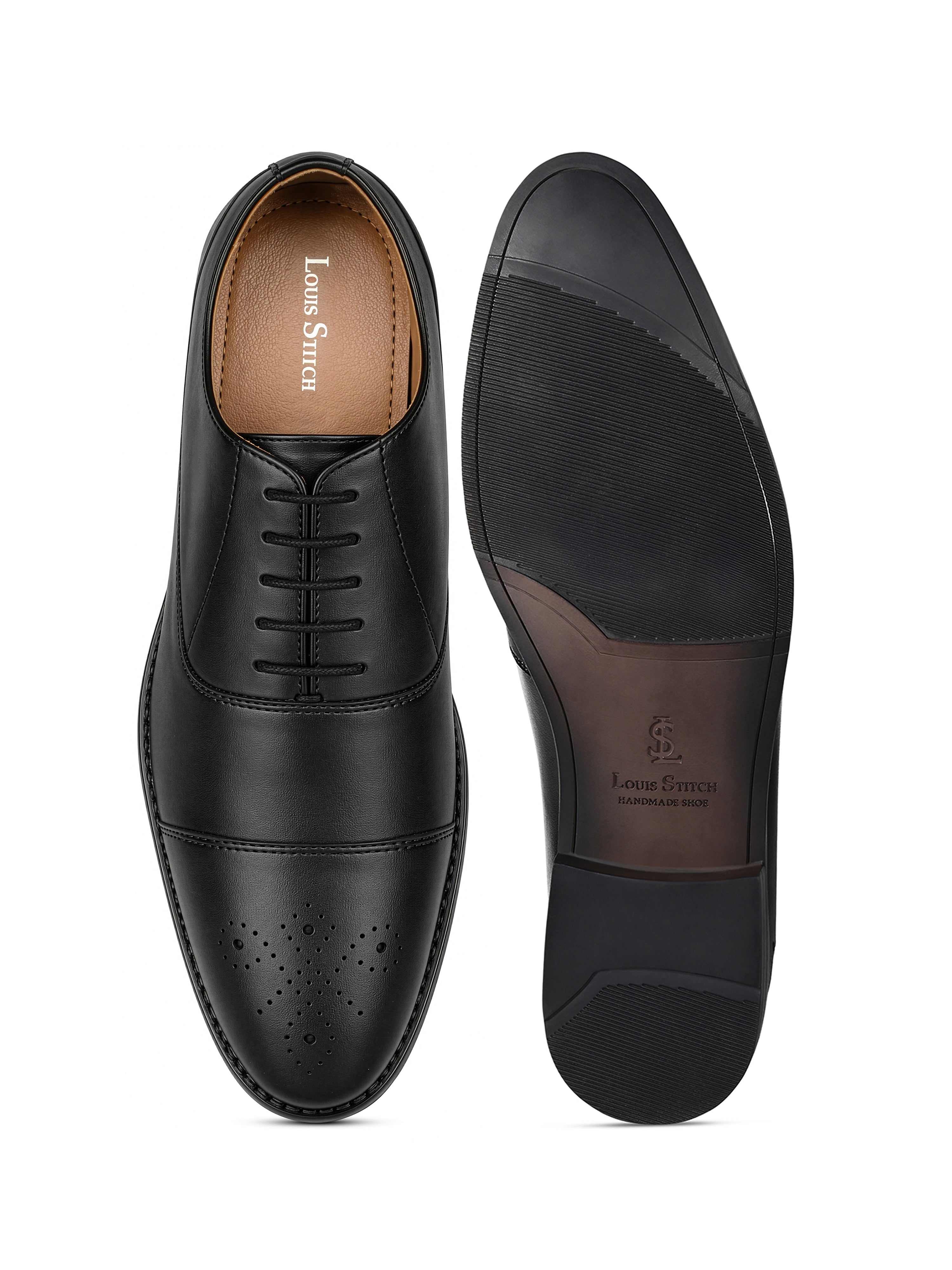 Jet Black Formal Lace-Up Derby Shoes