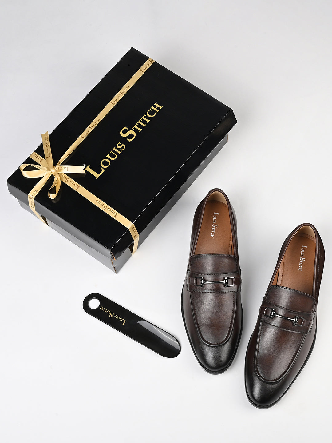 Brunette Brown Formal Slip-On Moccasin Shoes