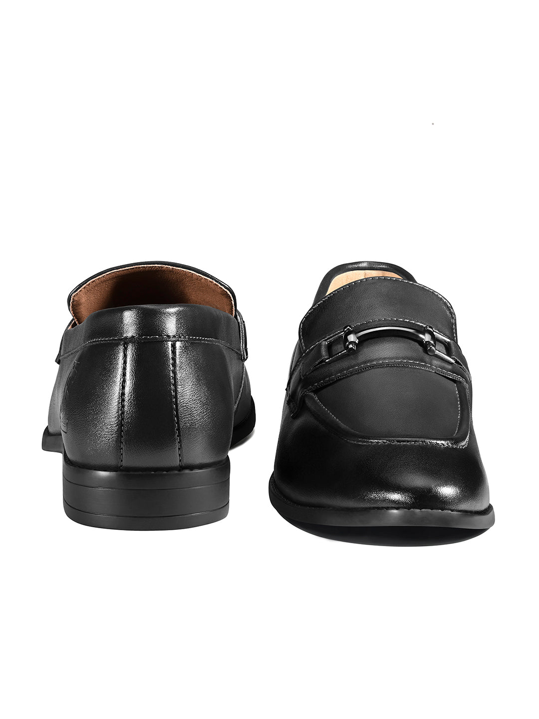 Jet Black Formal Slip-On Moccasin Shoes
