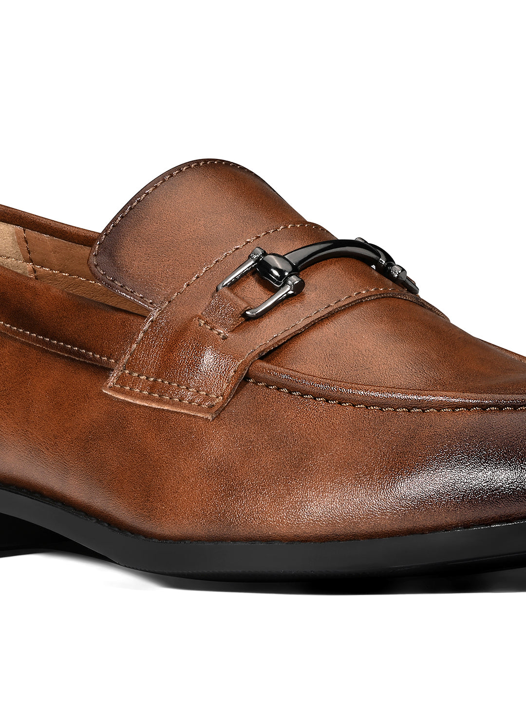 Russet Tan Formal Slip-On Moccasin Shoes