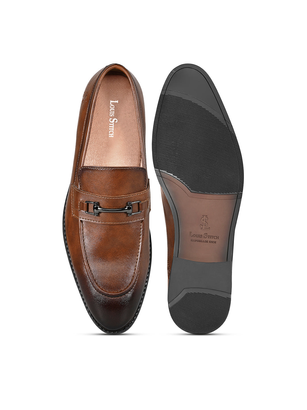 Russet Tan Formal Slip-On Moccasin Shoes