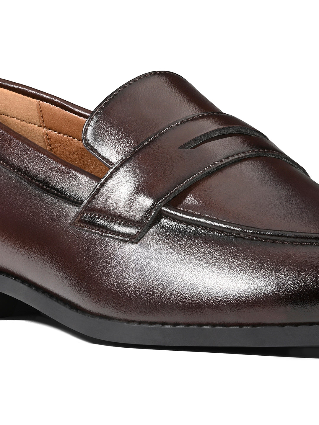 Brunette Brown Formal Slip-On Moccasin Shoes