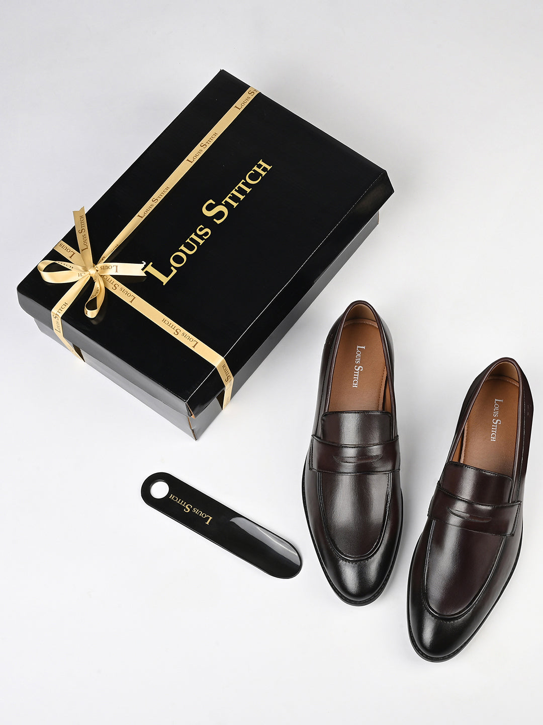 Brunette Brown Formal Slip-On Moccasin Shoes