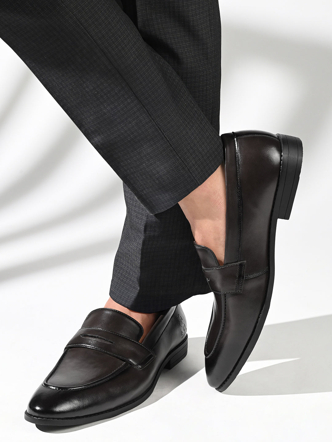 Jet Black Formal Slip-On Moccasin Shoes