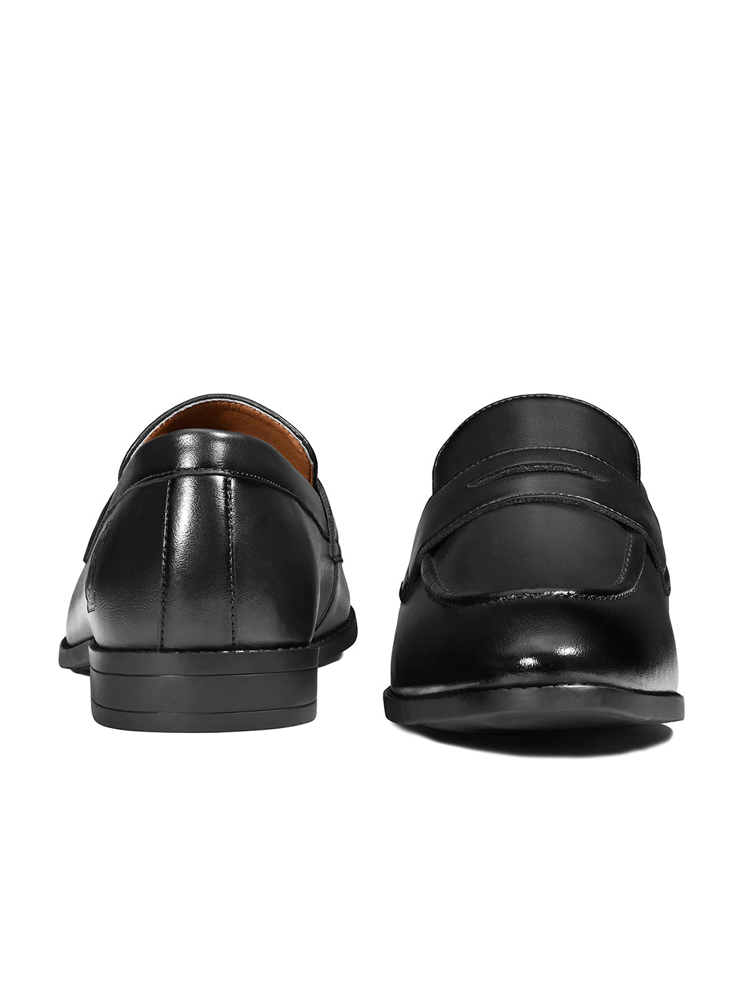 Jet Black Formal Slip-On Moccasin Shoes