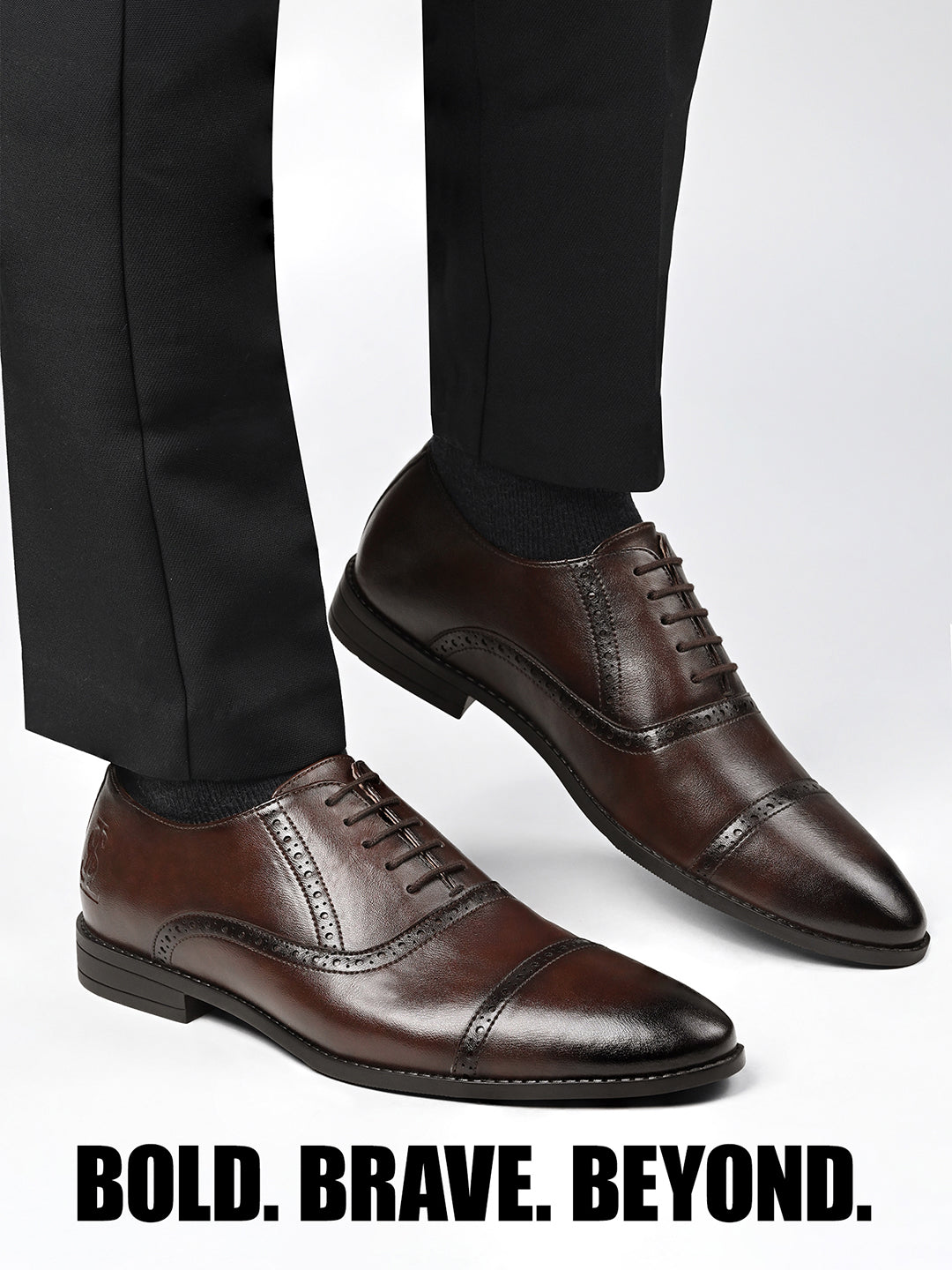 Brunette Brown Formal Lace-Up Oxford Shoes
