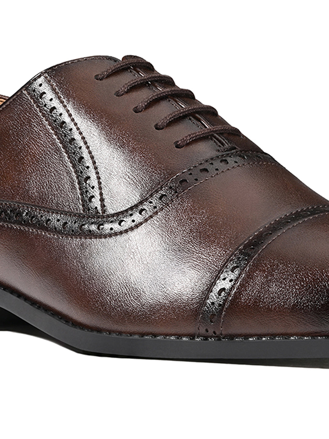 Brunette Brown Formal Lace-Up Oxford Shoes