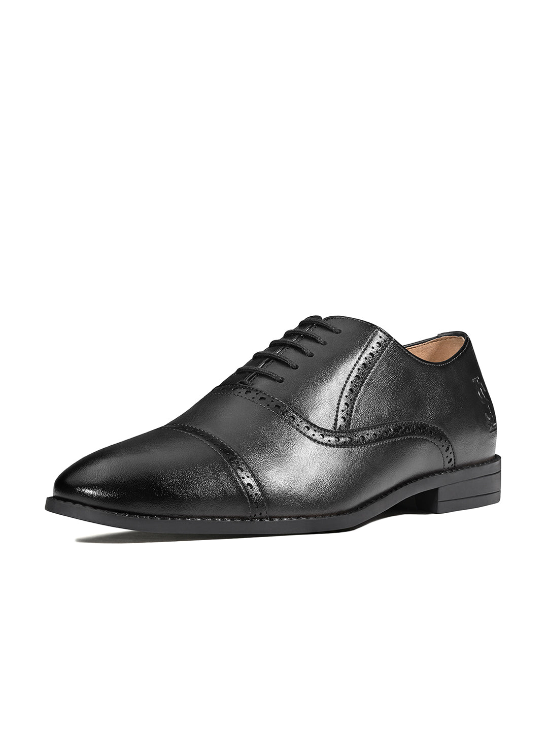 Jet Black Formal Lace-Up Oxford Shoes