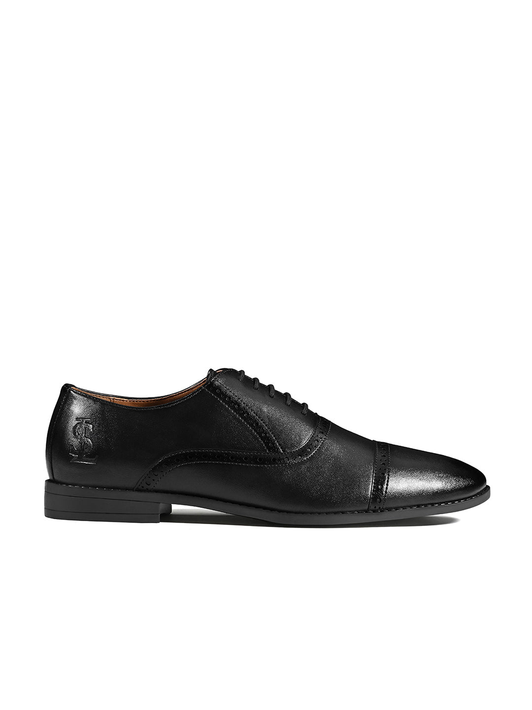 Jet Black Formal Lace-Up Oxford Shoes