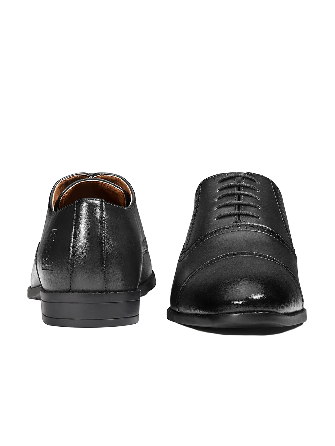 Jet Black Formal Lace-Up Oxford Shoes