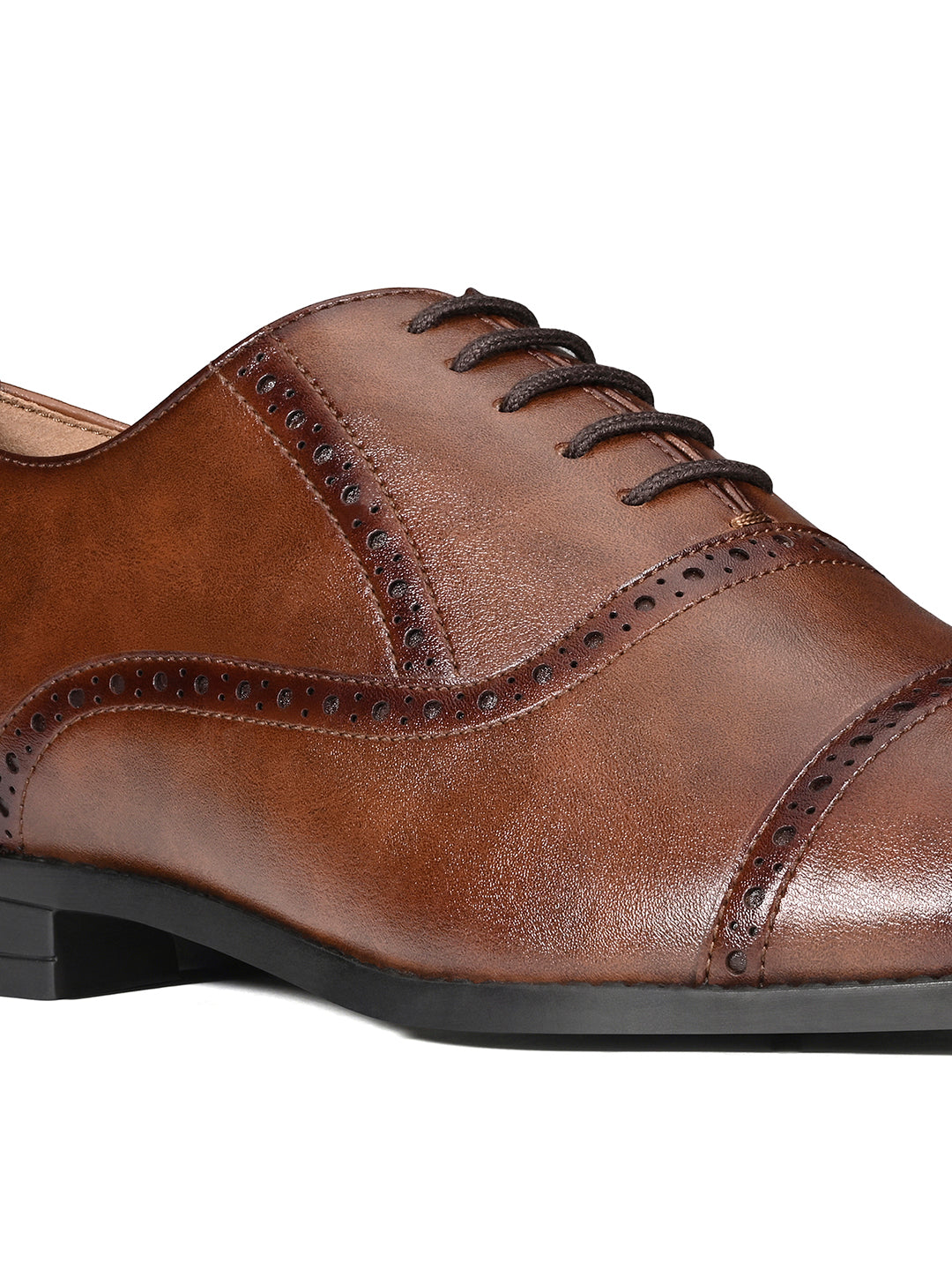 Russet Tan Formal Lace-Up Oxford Shoes
