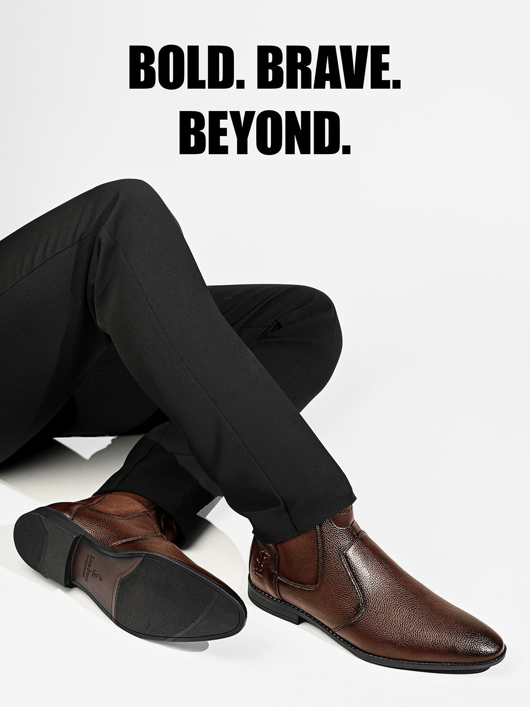 Brunette Brown Mid-Top Ankle Slip-On Chelsea Boots