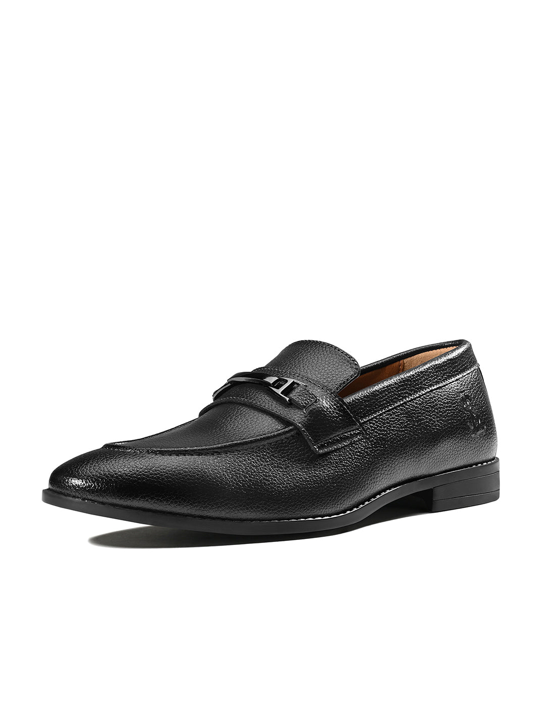 Jet Black Formal Slip-On Moccasin with Buckle