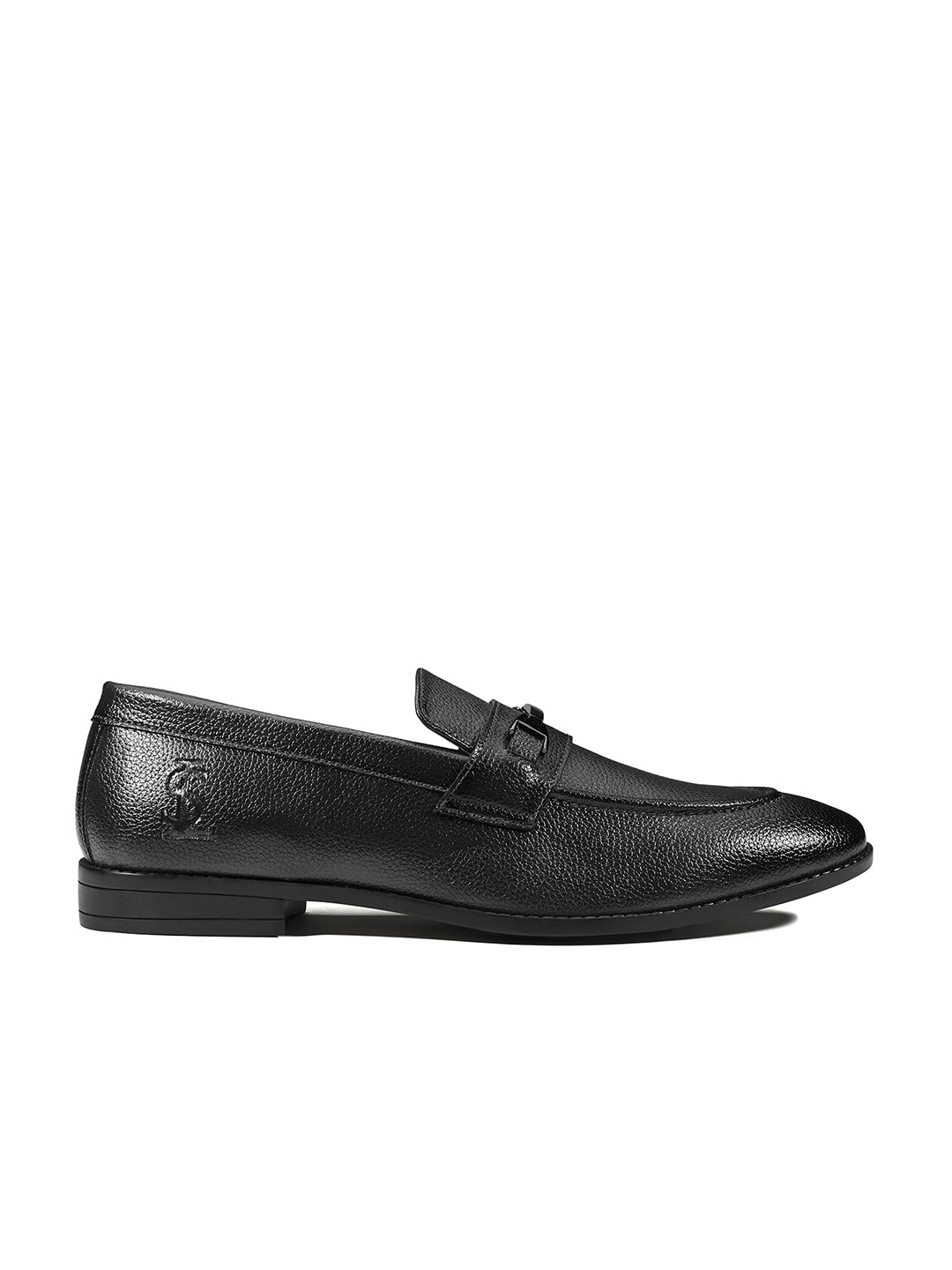 Jet Black Formal Slip-On Moccasin with Buckle