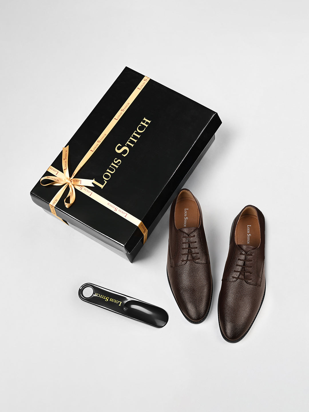 Brunette Brown Formal Lace-Up Derby Shoes