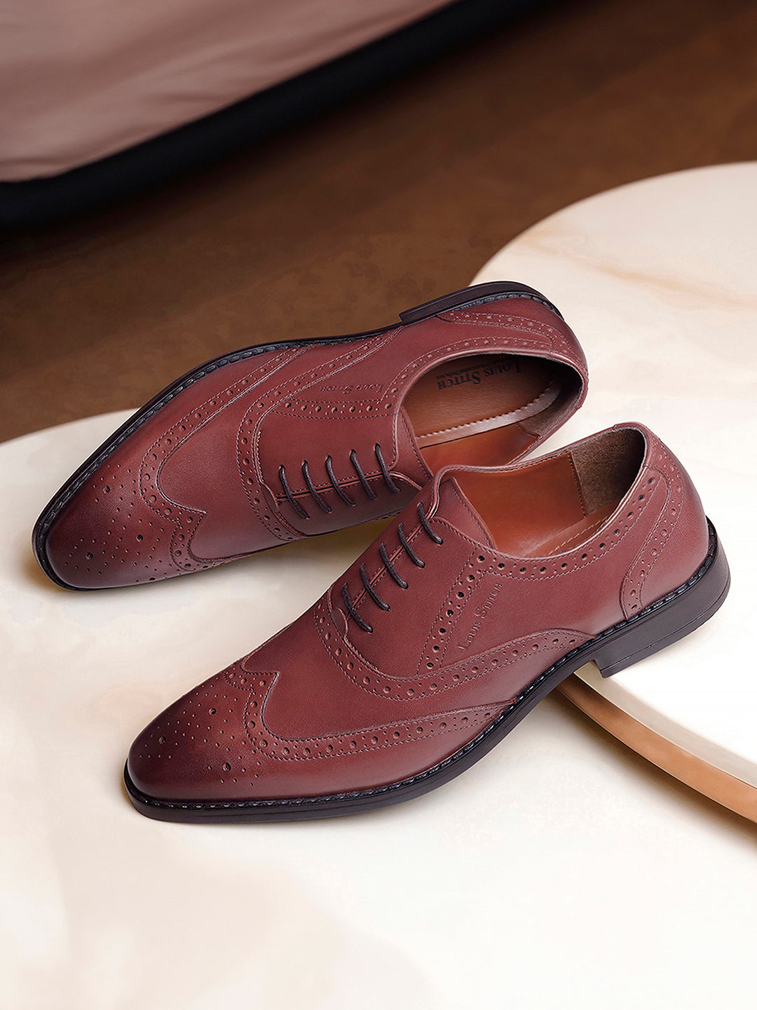 Rosewood Egyptian Crust Leather Brogue Shoes