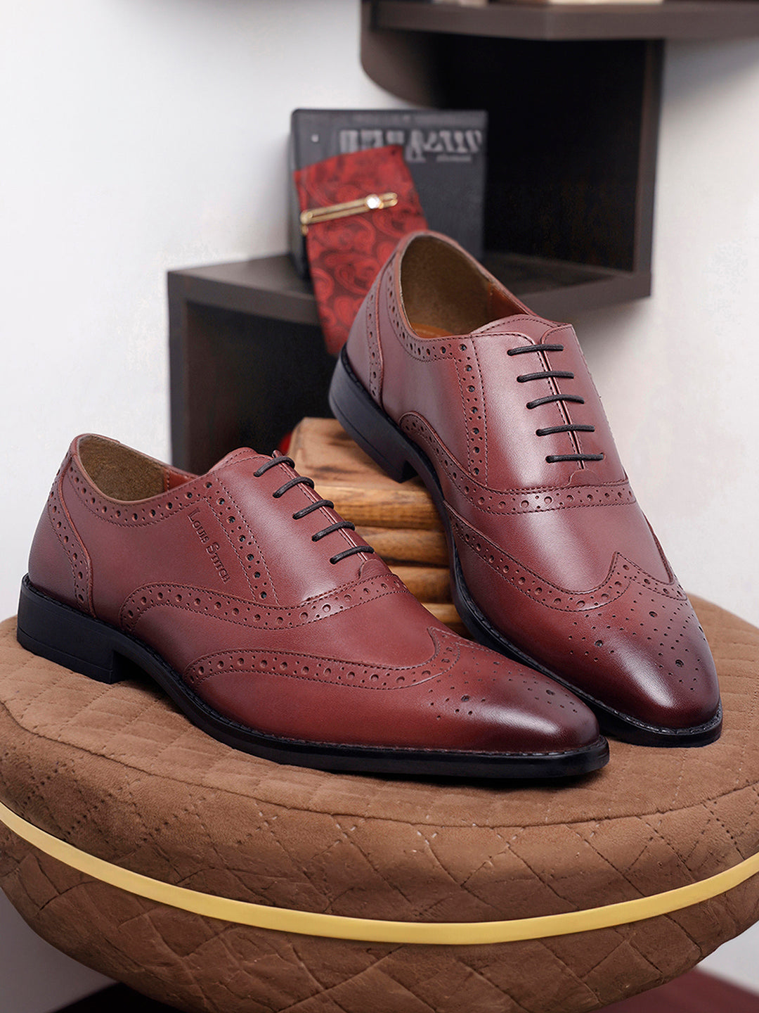 Rosewood Egyptian Crust Leather Brogue Shoes