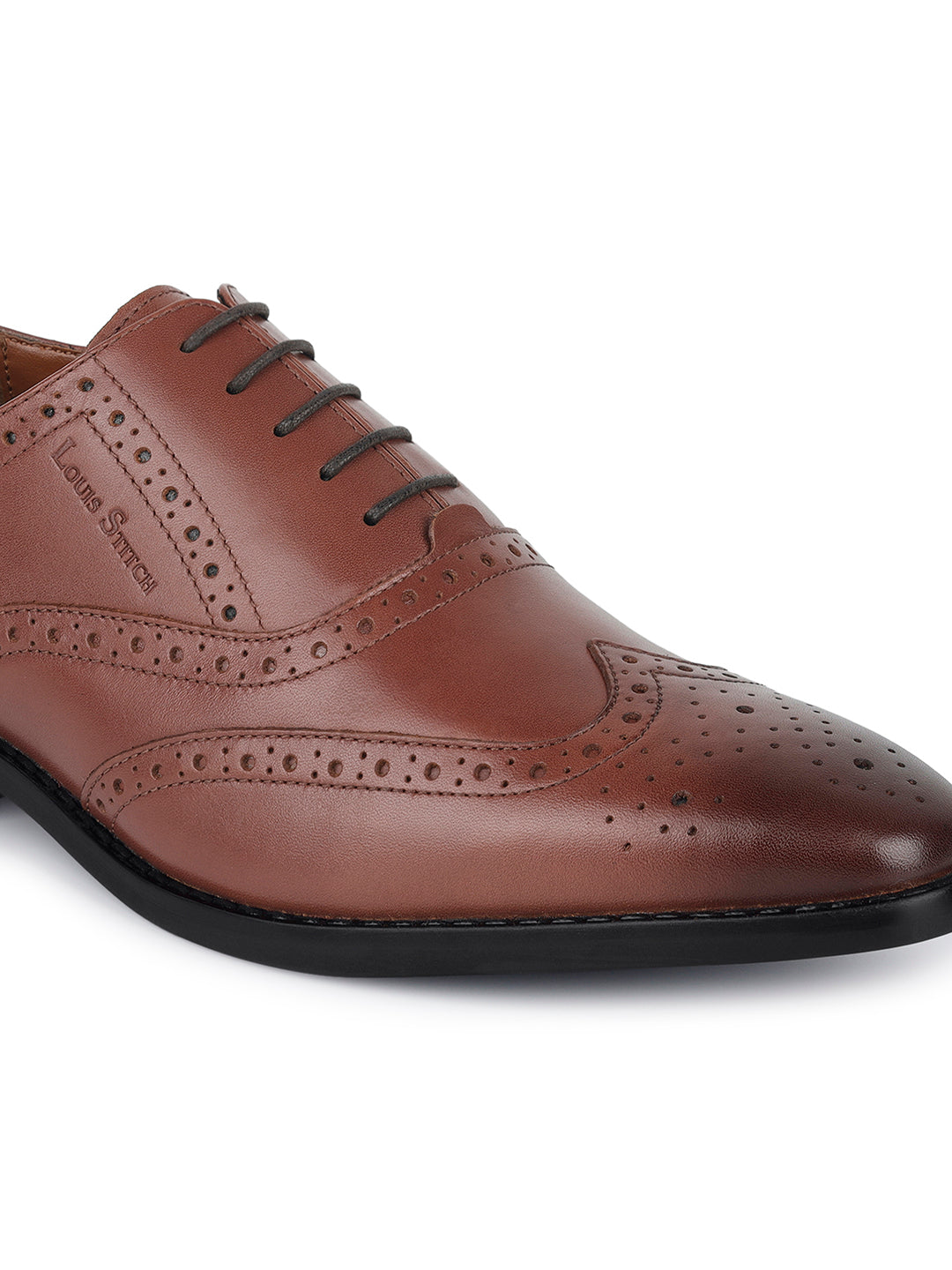 Tan Egyptian Crust Leather Brogue Shoes