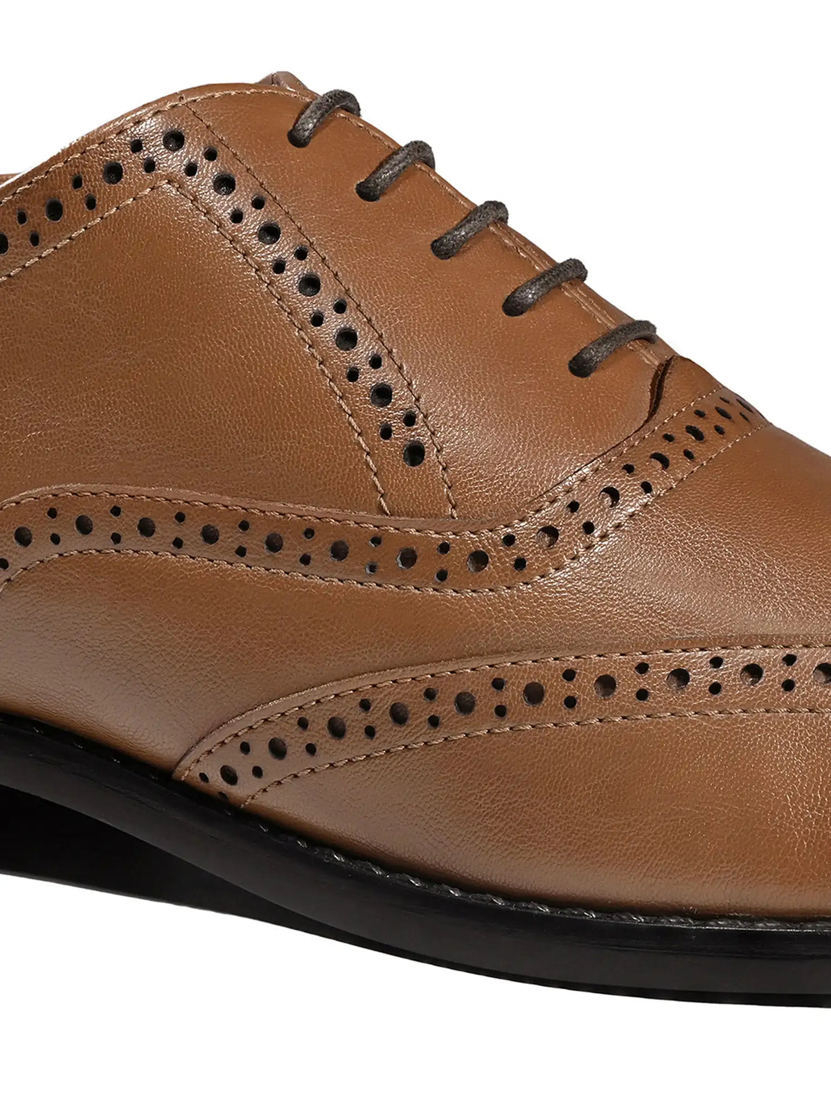 Tan Egyptian Crust Leather Brogue Shoes
