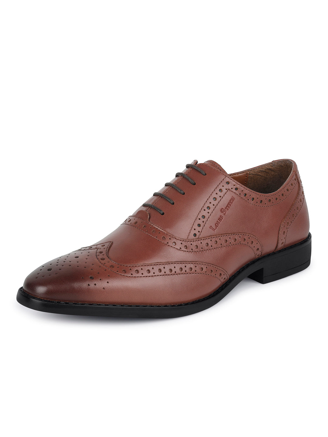 Tan Egyptian Crust Leather Brogue Shoes