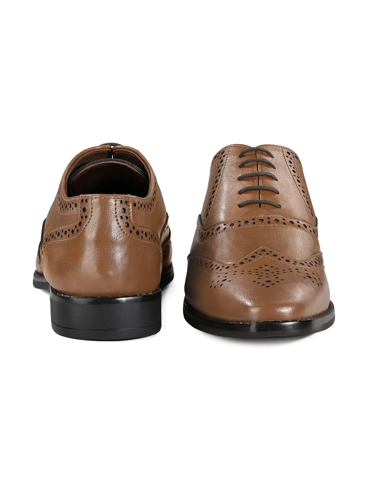 Tan Egyptian Crust Leather Brogue Shoes