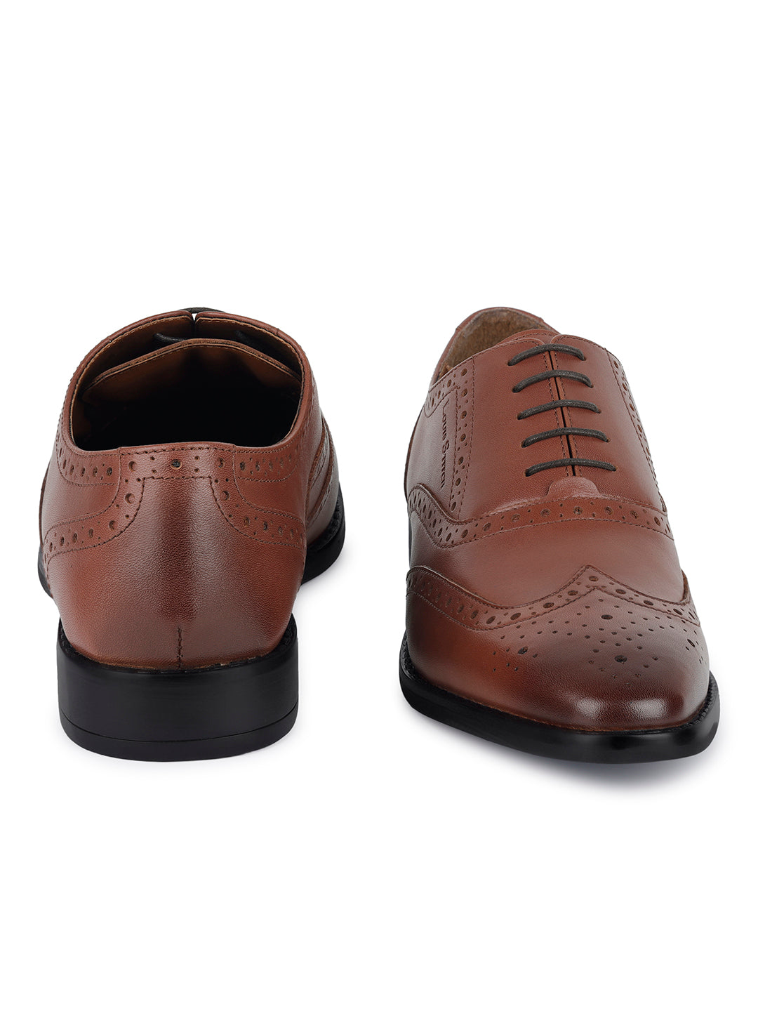 Tan Egyptian Crust Leather Brogue Shoes