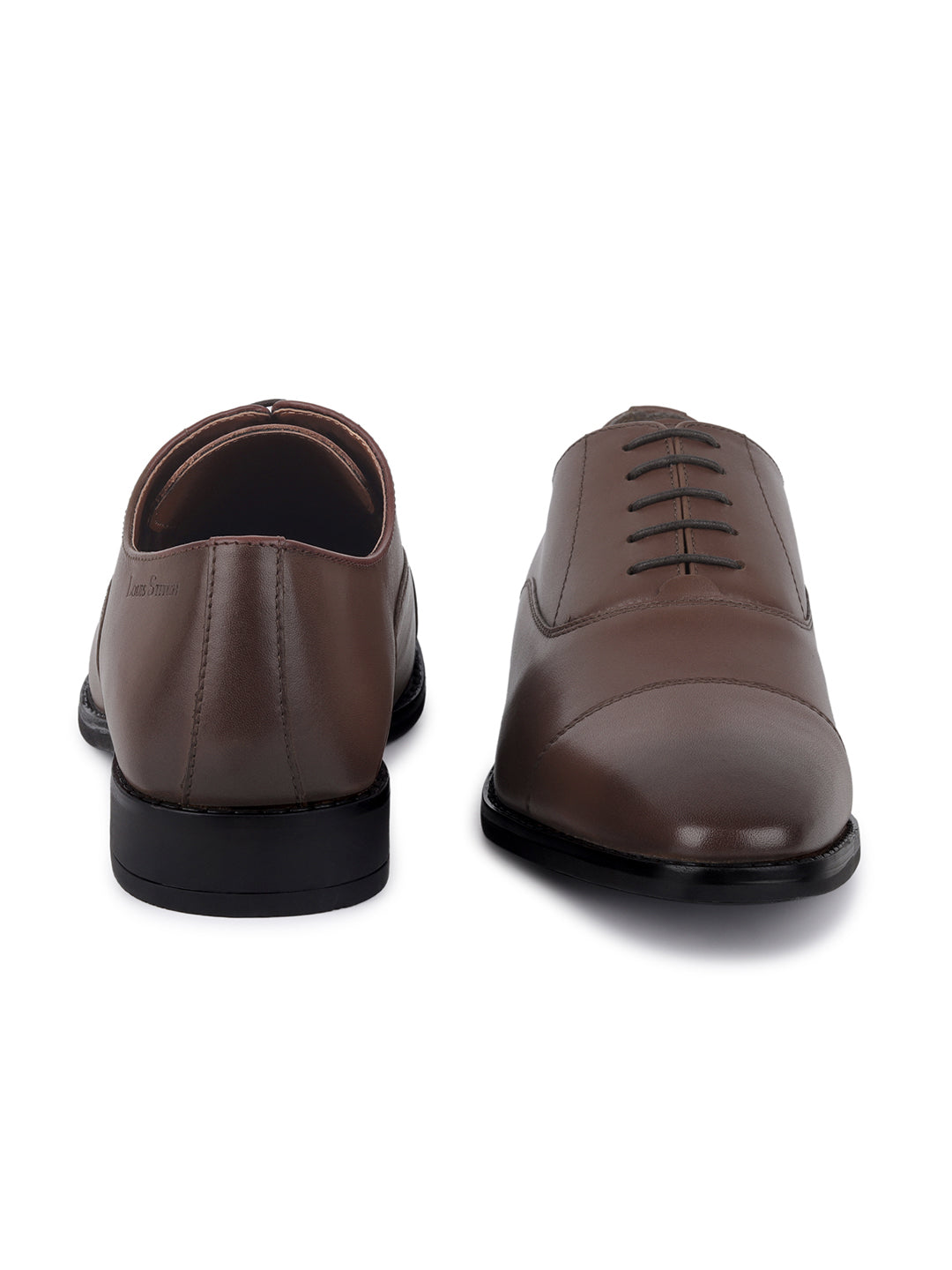 Brunette Brown Egyptian Crust Leather Derby Shoes