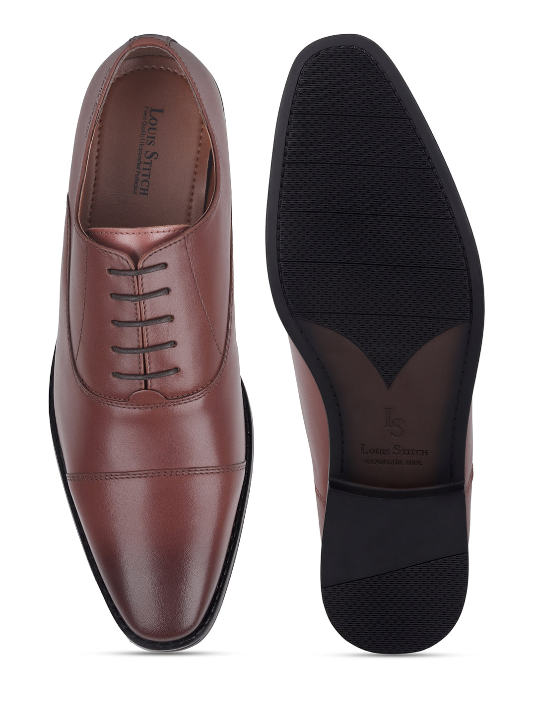 Russet Tan Egyptian Crust Leather Derby Shoes