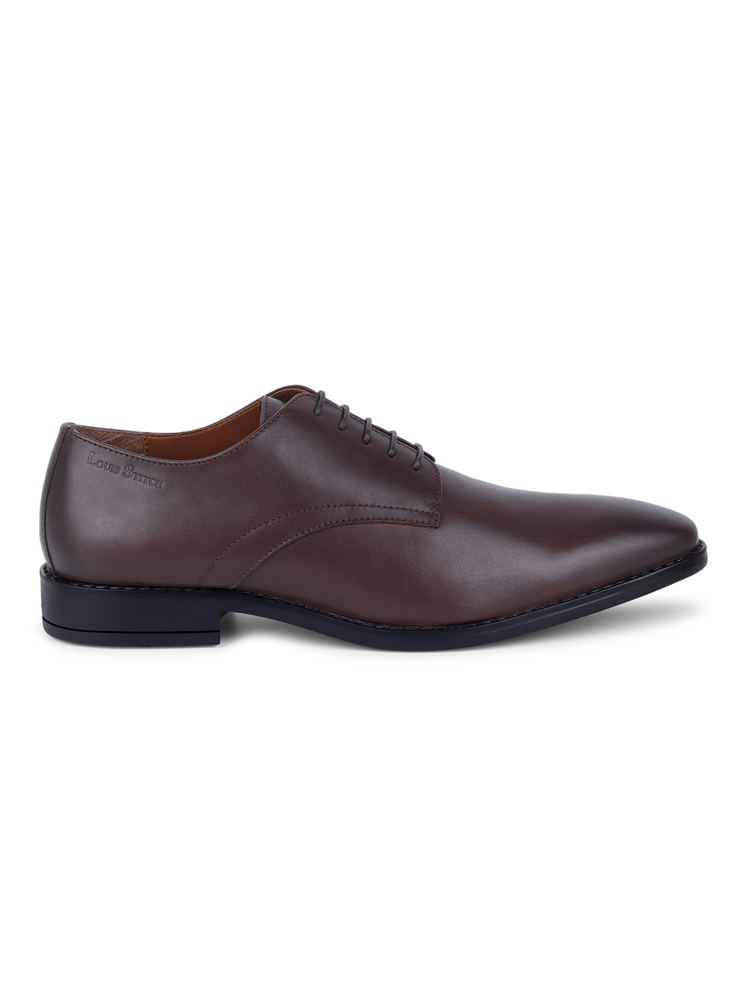 Brunette Brown Egyptian Crust Leather Derby Shoes
