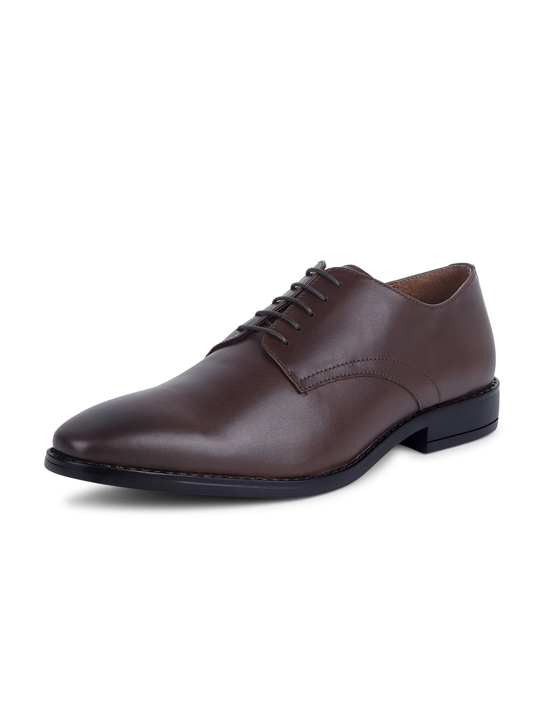 Brunette Brown Egyptian Crust Leather Derby Shoes