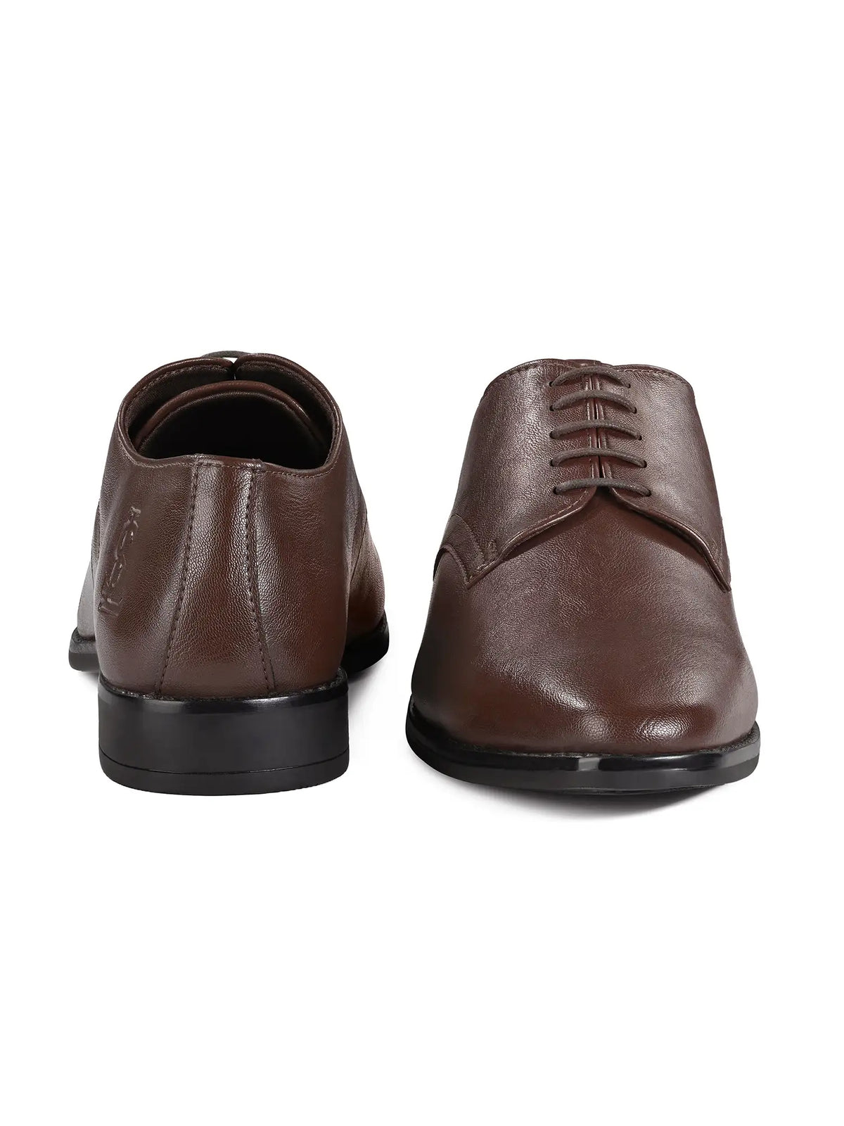 Brunette Brown Egyptian Crust Leather Derby Shoes