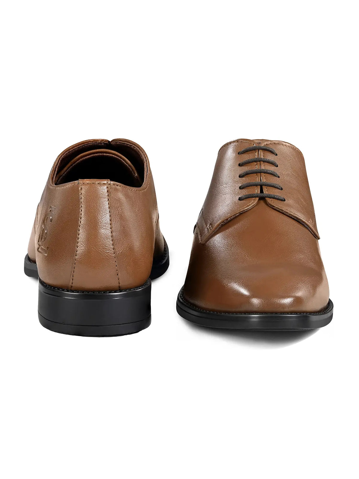 Russet Tan Egyptian Crust Leather Derby Shoes