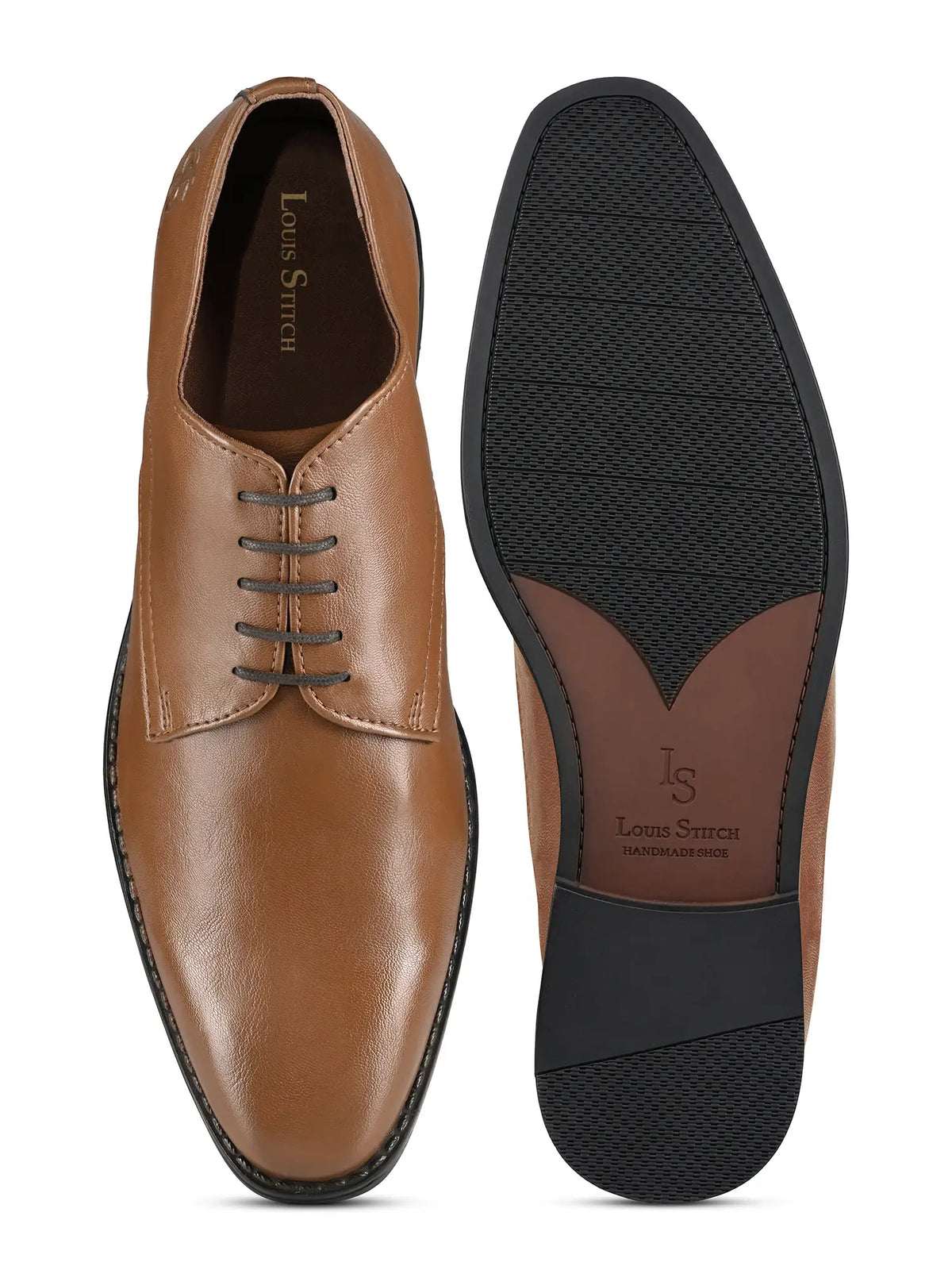 Russet Tan Egyptian Crust Leather Derby Shoes