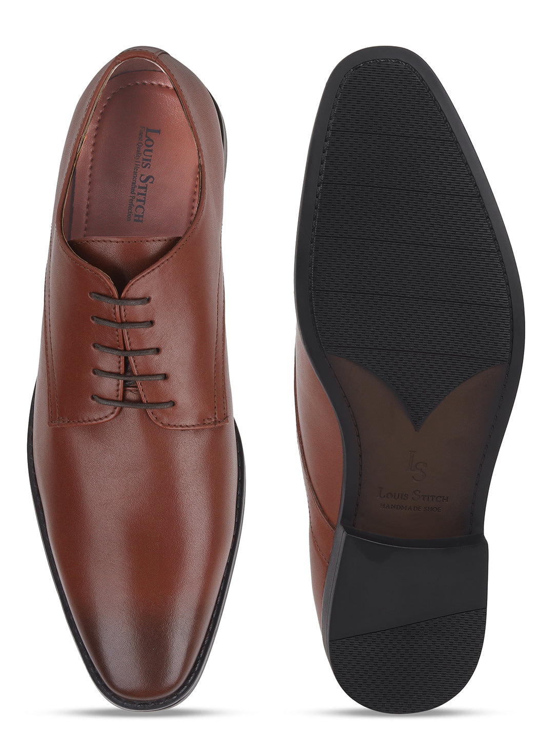 Russet Tan Egyptian Crust Leather Derby Shoes