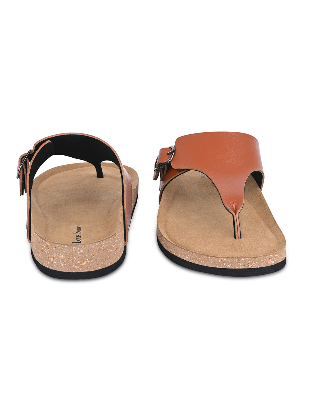 Tan Open Toe Lightweight Thong Style Cork Sandal