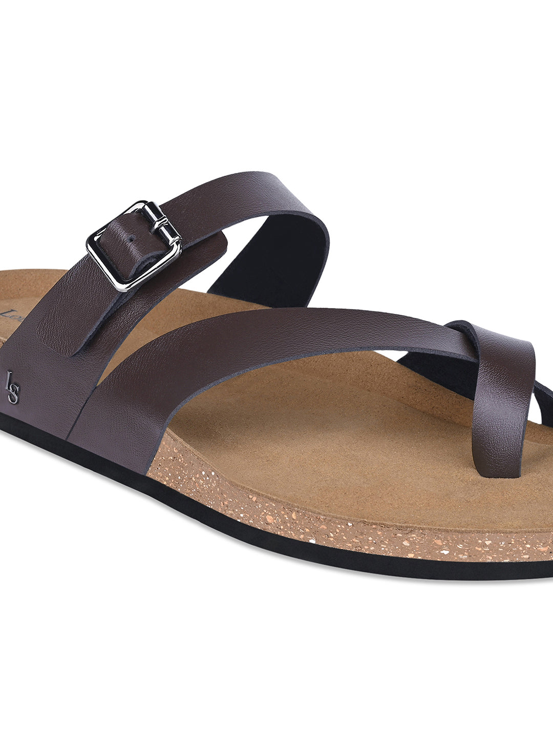 Brunette Brown Lightweight Open Toe ring Slip-on Cork Sandal