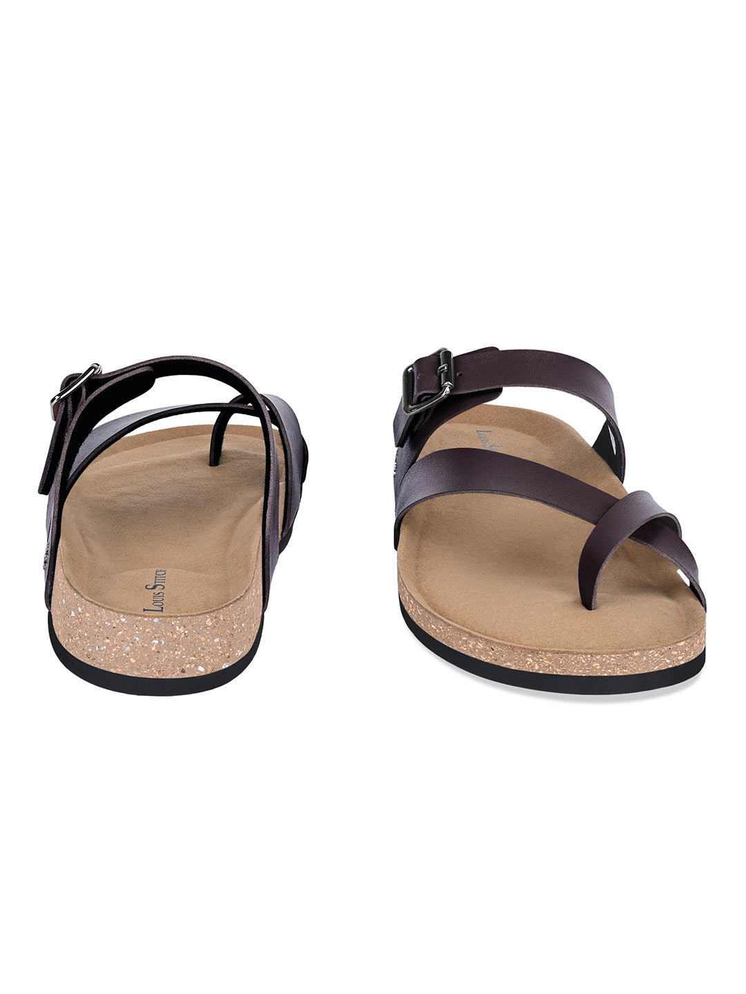 Brunette Brown Lightweight Open Toe ring Slip-on Cork Sandal