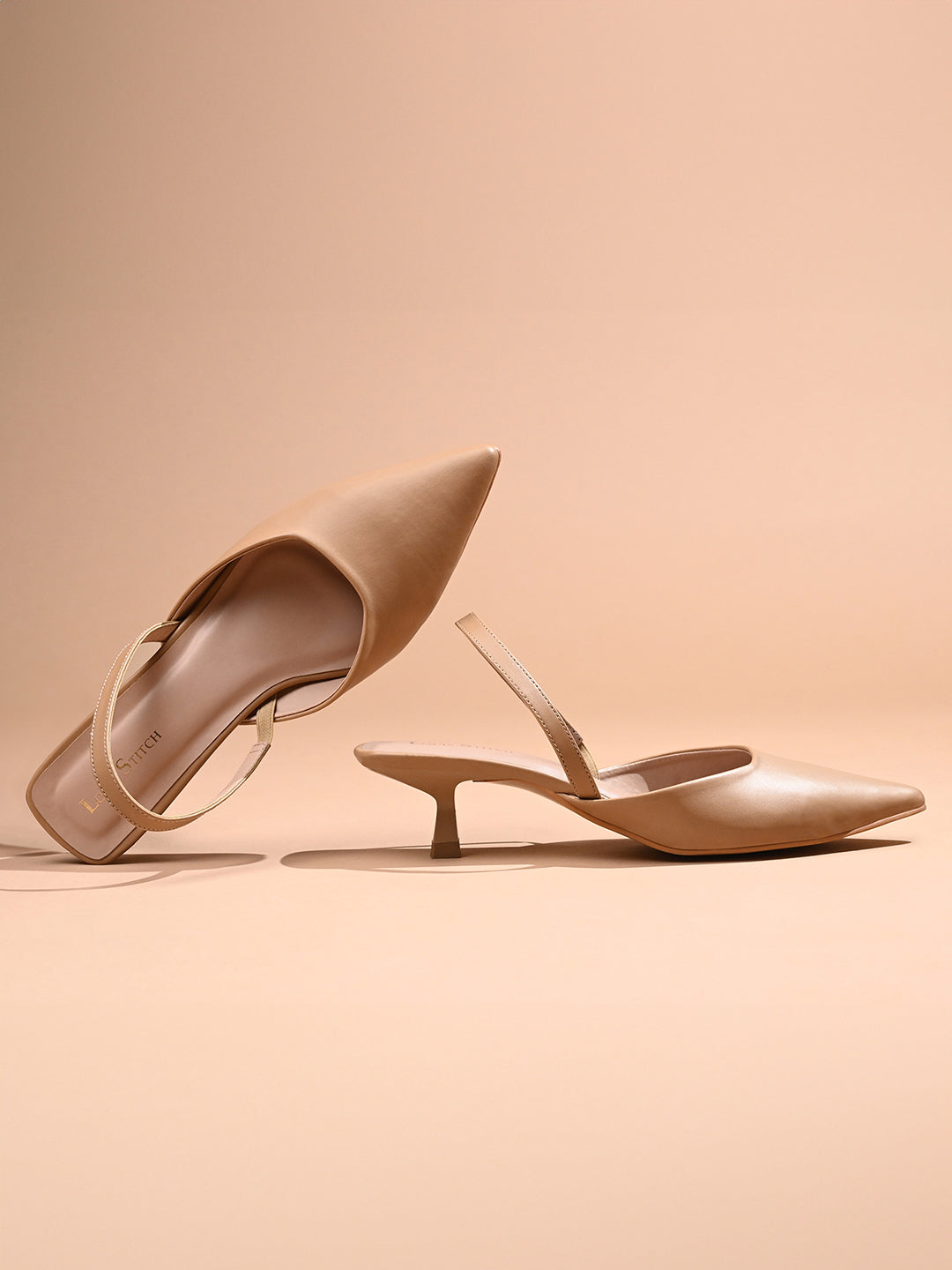 Women's Chikoo Brown Pointed Toe Ankle Strap Sandals