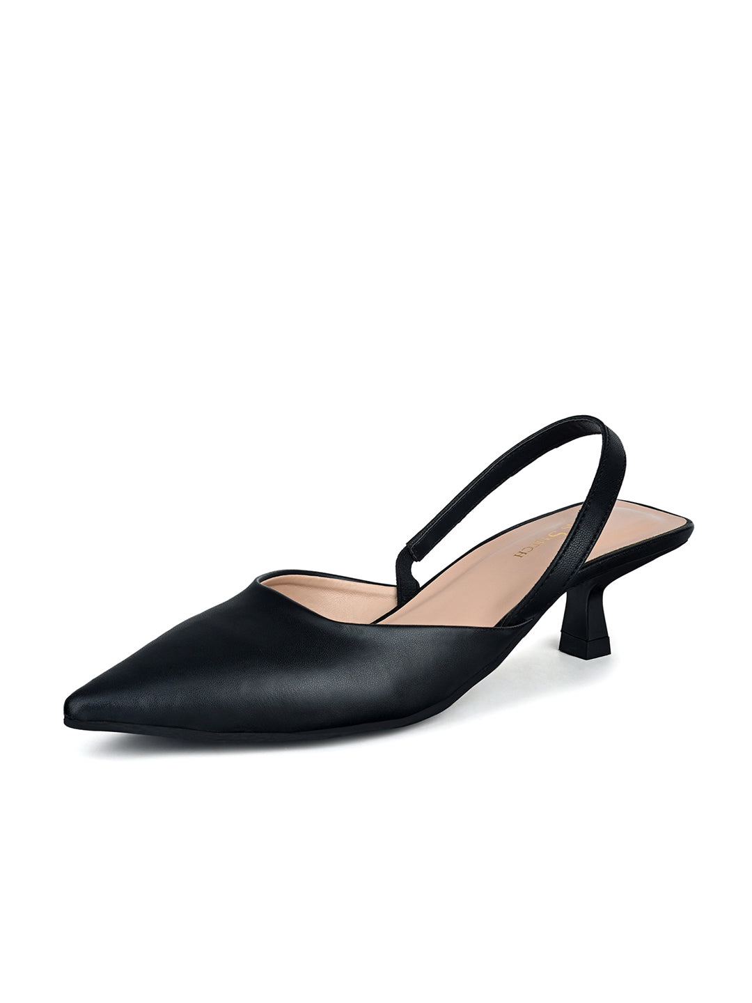 Women's Black Pointed Toe Ankle Strap Sandals