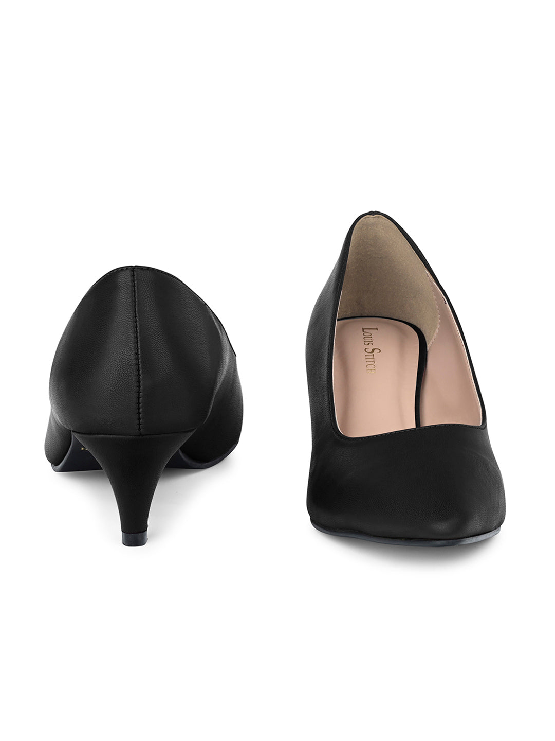 Women's Black Pump Heel Balley Sandals